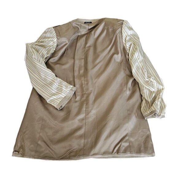 Holt Renfrew Blazer Men US 48 Cream Beige Silk Lined Union Made 2B Ventless FLAW - Picture 15 of 16